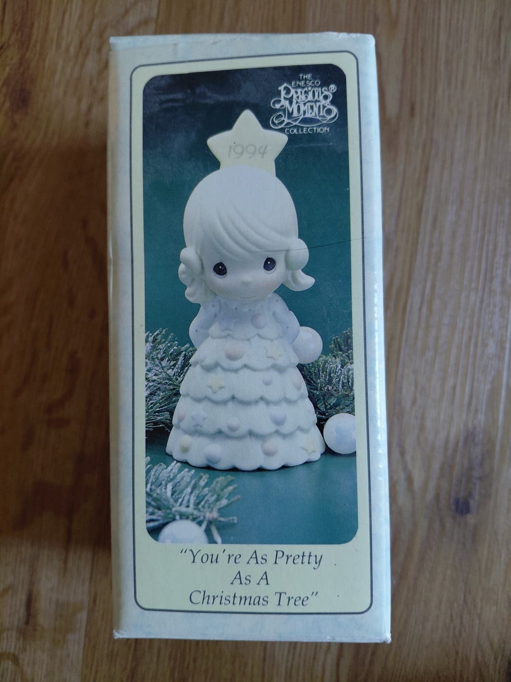 Precious Moments White Ceramic Christmas Tree Girl Figurine